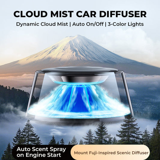 Difusor para coche Cloud Mist 2025: encendido y apagado automático con batería USB-C de 30 días y 1 recarga = 1 año de frescura