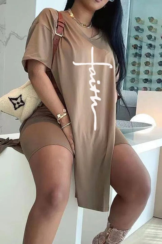 2023 nuevo conjunto de dos piezas de falda + pantalón estampado