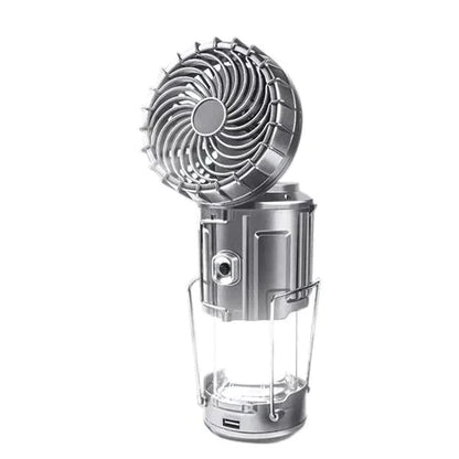 Linterna LED portátil para camping con ventilador