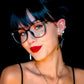 Gafas de lectura portátiles anti luz azul para mujer