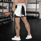 Pantalones cortos deportivos de doble capa con múltiples bolsillos para hombres profesionales