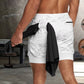 Pantalones cortos deportivos de doble capa con múltiples bolsillos para hombres profesionales