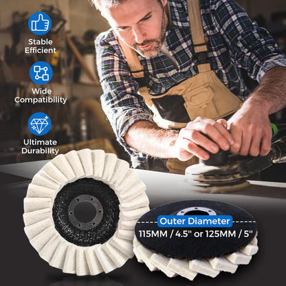 Discos de aletas de fieltro de lana para pulir