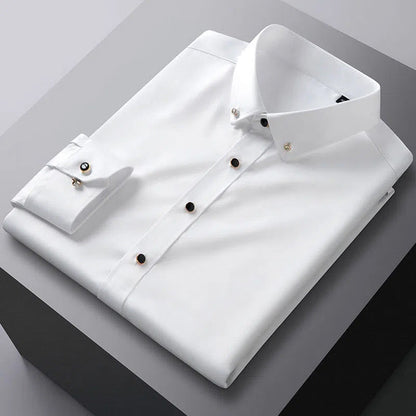 【49% DE DESCUENTO HOY】CAMISA DE SEDA NEW BUSINESS