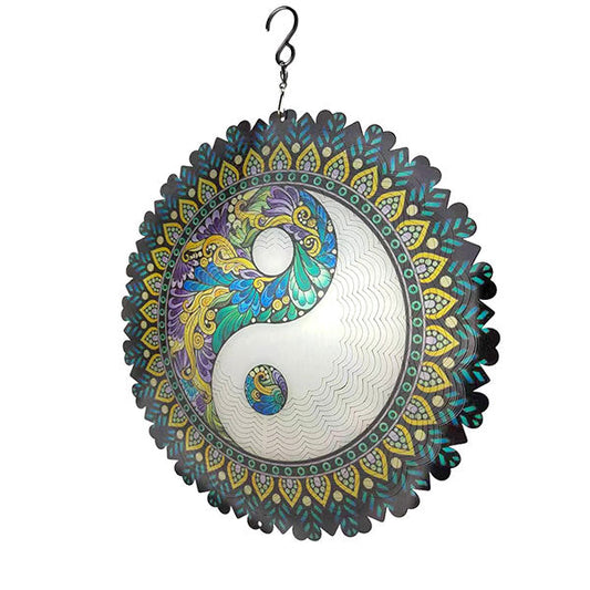 😍Gran oferta 2024🎉 Mandala giratoria de viento colorido en 3D