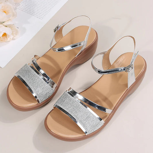 🔥49% OFF 🔥Sandalias ortopédicas con cuña y punta abierta para mujer