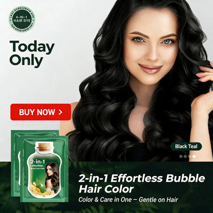 Color de cabello de burbujas 2 en 1 sin esfuerzo