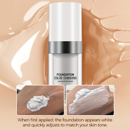 🎁Compra 2 y llévate 1 gratis⏳Base de maquillaje hidratante de larga duración que cambia de color