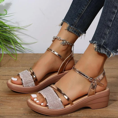 🔥49% OFF 🔥Sandalias ortopédicas con cuña y punta abierta para mujer