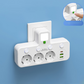 🔌¡57% de descuento! Adaptador de corriente europeo con 4 tomas de corriente: interruptores independientes, diseño compacto y máxima seguridad.