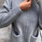 🔥 ¡Último día 50% de descuento!⏰Chaqueta de punto con cuello redondo y cremallera🧥