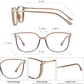 Gafas de lectura portátiles anti luz azul para mujer