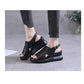 Zapatos de cuña para mujer Sandalias de color sólido Tacones altos de punta abierta casual para mujer Sandalias de moda