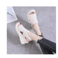 Zapatos de cuña para mujer Sandalias de color sólido Tacones altos de punta abierta casual para mujer Sandalias de moda