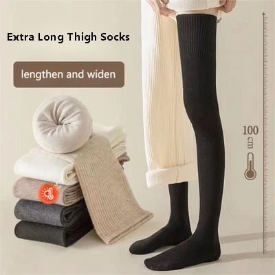 【1° Más Vendido】🧦❄️ Calcetines Térmicos Hasta la Rodilla para Mujer 100% Algodón – Súper Cálidos, Suaves y Perfectos para el Invierno ✨💖