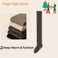 【1° Más Vendido】🧦❄️ Calcetines Térmicos Hasta la Rodilla para Mujer 100% Algodón – Súper Cálidos, Suaves y Perfectos para el Invierno ✨💖