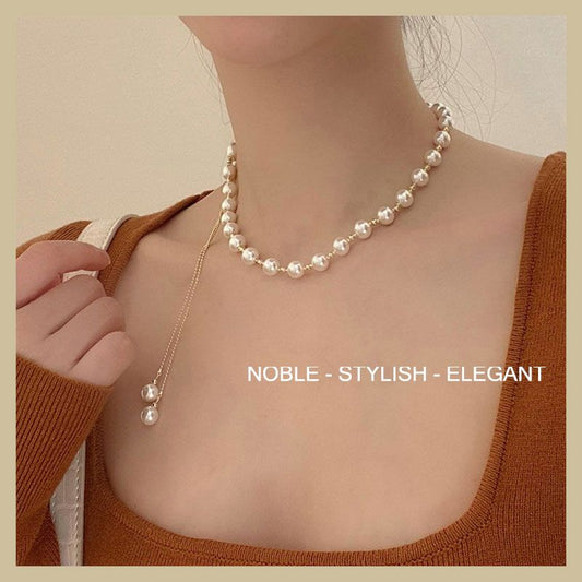 💝Elegante collar de perlas ajustable con cordón