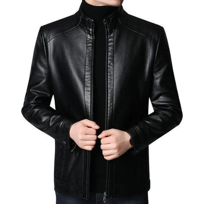 ✨Chaqueta de piel con forro de felpa para hombre - ¡Regalo para él!