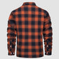 🔥Hombres Sherpa Camisa Forro Polar Chaqueta de franela con 3 bolsillos Casual Plaid Button Down Abrigo de invierno