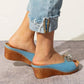 🎉Reducción de precio por tiempo limitado🎉--Sandalias Cómodas de Cuero con Flores para Mujeres con Cuña