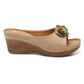 🎉Reducción de precio por tiempo limitado🎉--Sandalias Cómodas de Cuero con Flores para Mujeres con Cuña