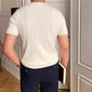 🎁Oferta especial 49% OFF⏳Suéteres de manga corta para hombre con cuello redondo y diseño retorcido