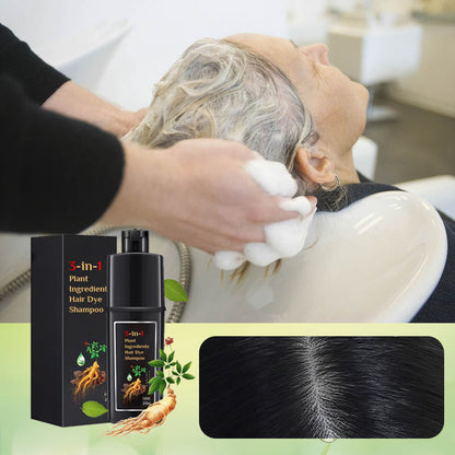 Champú de tinte para el cabello con ingredientes vegetales