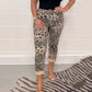 Pantalones casuales de camuflaje con cordón para mujer