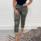 Pantalones casuales de camuflaje con cordón para mujer