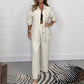 Rebajas de verano nuevos productos 39% de descuento🔥🍃Camisa lisa y traje pantalón para mujer