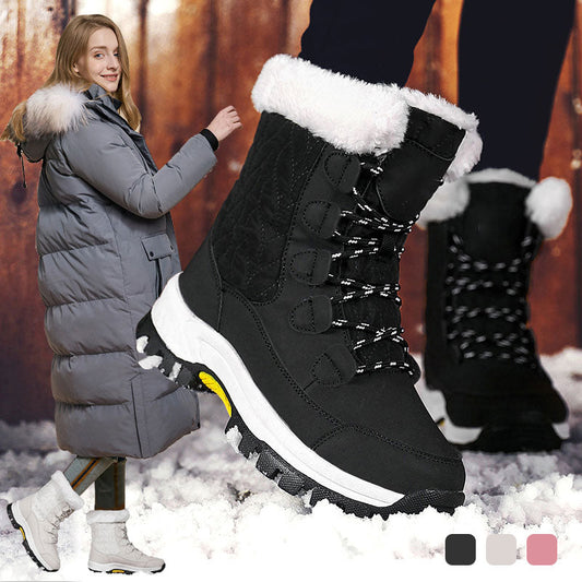 Botas de nieve antideslizantes impermeables para exteriores de moda para mujer