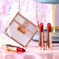 Set de barras de labios mate de terciopelo con estuche de cadena Glamour