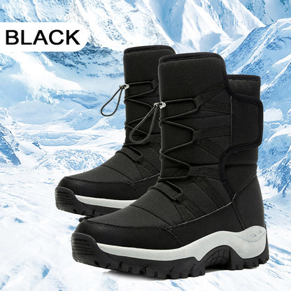 Botas de nieve antideslizantes de invierno para hombre con media caña