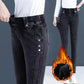 Pantalones pitillo elásticos de felpa para mujer