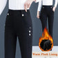 Pantalones pitillo elásticos de felpa para mujer