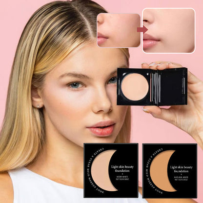 💖Gran oferta - 50% DE DESCUENTO💖✨¡CEPILLO GRATIS!!✨Kit ligero y de cobertura completa (2 piezas) - Maquillaje con acabado mate - Corrector, abrillantador debajo de los ojos, oculta e ilumina las ojeras