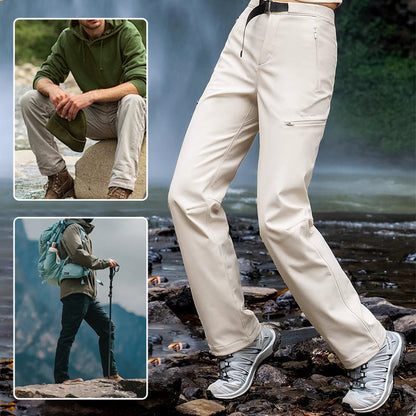 Pantalones de senderismo impermeables y resistentes al viento para exteriores con bolsillos