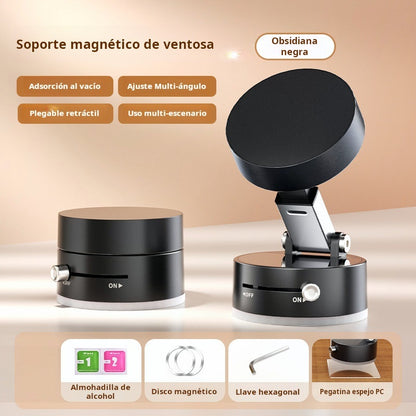 Ventosa de vacío plegable multifuncional Soporte magnético de doble cara para teléfono móvil