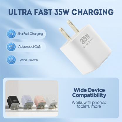 CARGADOR RÁPIDO DE DUAL PORTO DE 35W