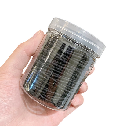100PCS High Stretch Hair Ties in Jar