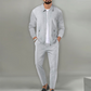 🔥Por tiempo limitado 50% de descuento🔥  Conjunto de 2 piezas para hombre: chaqueta elegante con solapas y pantalones jogger