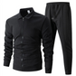 🔥Por tiempo limitado 50% de descuento🔥  Conjunto de 2 piezas para hombre: chaqueta elegante con solapas y pantalones jogger