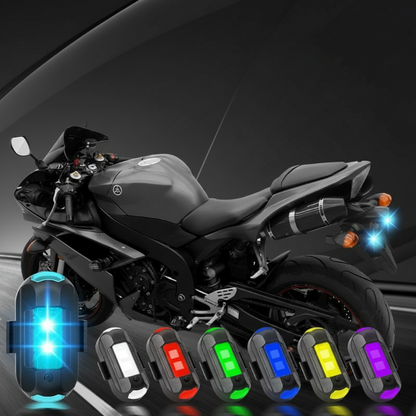 🔦 Luz estroboscópica inalámbrica recargable con sensor de vibración: baliza de seguridad LED de 7 colores para automóviles, bicicletas, motocicletas y uso al aire libre 🚴‍♂️🚗✨