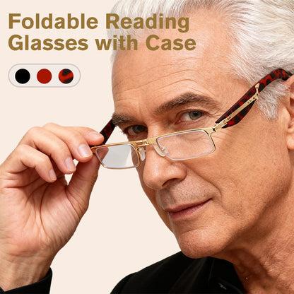 🔥Tiempo limitado 50% de descuento🔥  Lentes de lectura plegables con filtro de luz azul y estuche