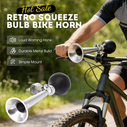 Bocina de bicicleta con bombilla retro
