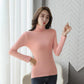 Camisa inferior cálida y gruesa con cuello alto para mujer