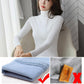Camisa inferior cálida y gruesa con cuello alto para mujer