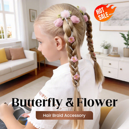 🔥Compre 2 y obtenga 1 gratis🔥 Accesorio para trenza de pelo de mariposa y flor