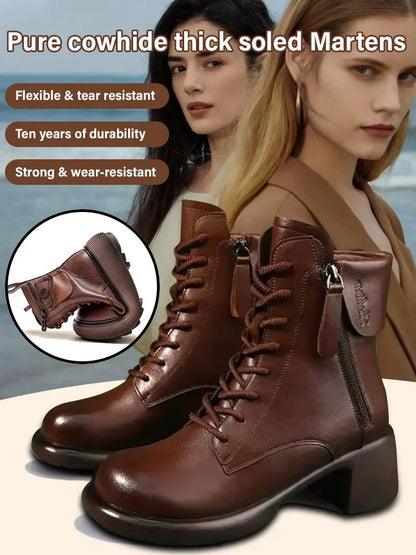 🔥Tiempo limitado 50% de descuento🔥  Botas vintage de estilo militar británico.
