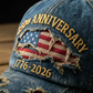 Gorra de béisbol desgastada del 250 aniversario